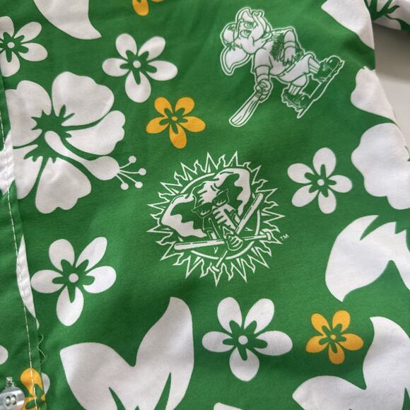 OAKLAND A'S Hawaiian Shirt Medium 2023 Promo SGA Kelly Green Stomper MLB - Picture 5 of 9